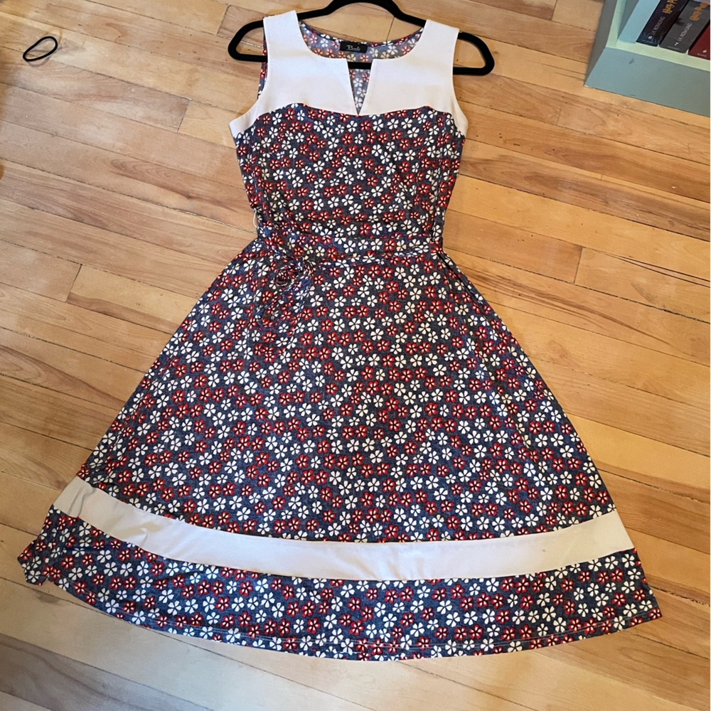 Bali Red and White Floral Dress